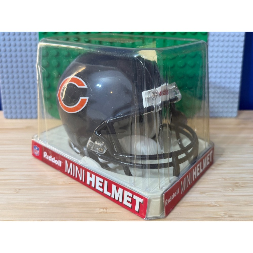 Riddell Chicago Bears Throwback Mini Helmet NFL Football Ghost Auto Mounted Mem - Picture 2 of 8